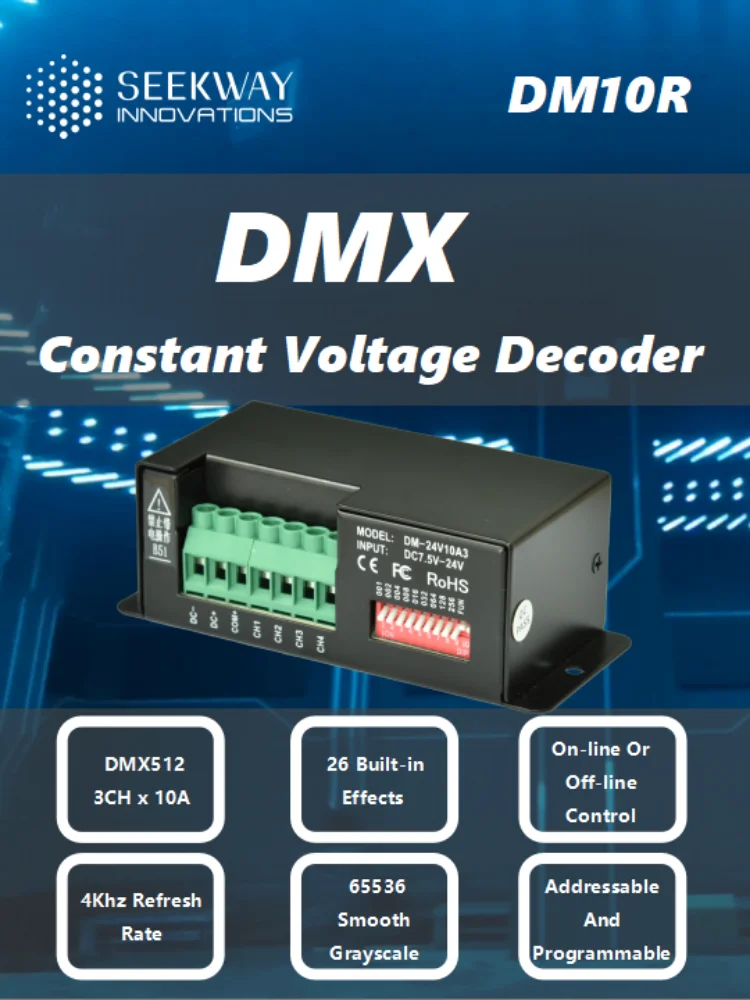RGB LED   DMX 512 ڴ, Ʈѷ,  ̹, RS485 ȣ ȯ, DC 12-24V, 3CH x 10A